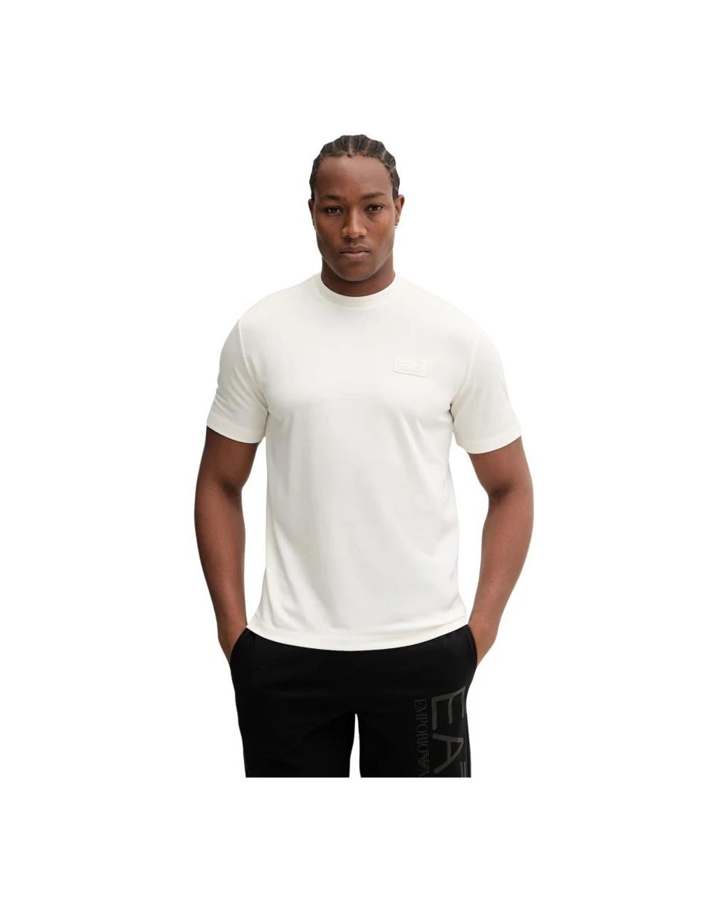 EA7 Tops ,Wit ,Polyester Lux Identity T-Shirt in het White voor heren