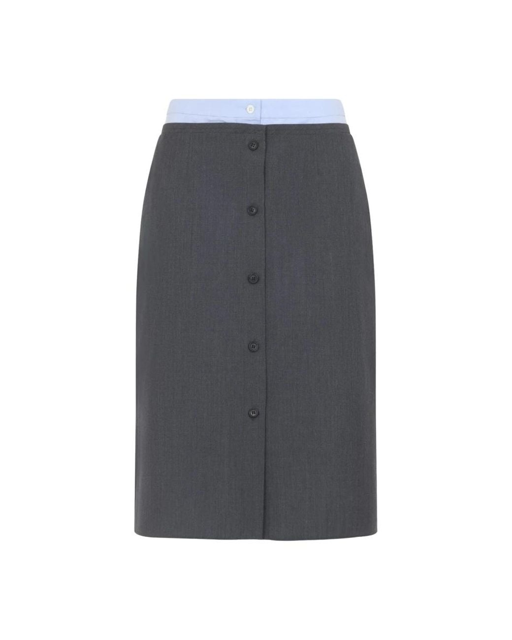 Prada Gray Midi Skirts