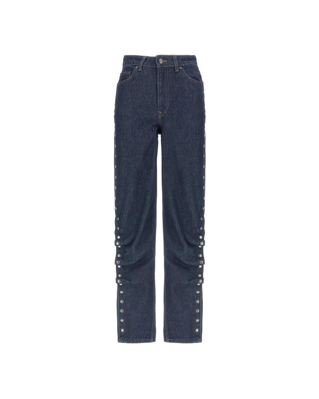 ROTATE BIRGER CHRISTENSEN Blue Straight Fit Jeans