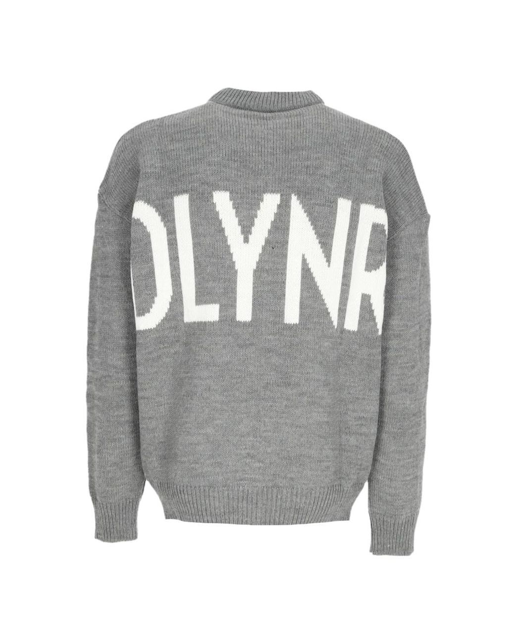 DOLLY NOIRE Gray Round-Neck Knitwear for men