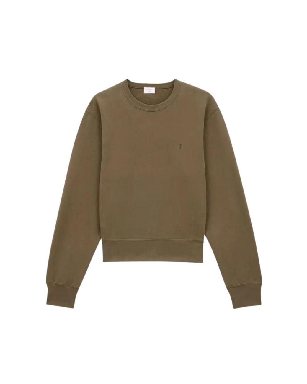 Saint Laurent Hoodies & Sweatvesten ,Groen ,Katoen Sweatshirt in het Green