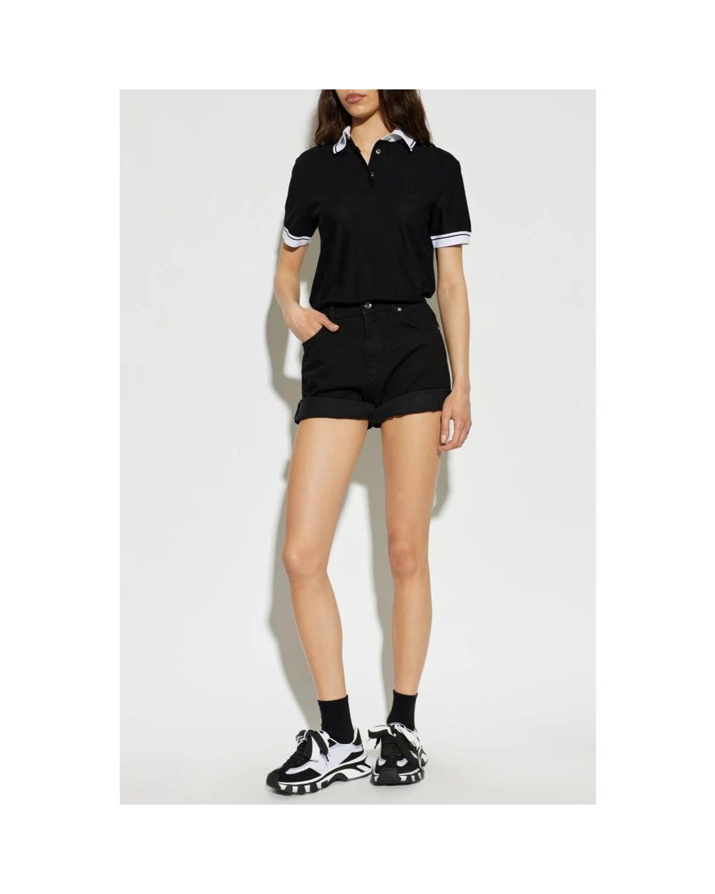 Dolce & Gabbana Black Polo Shirts