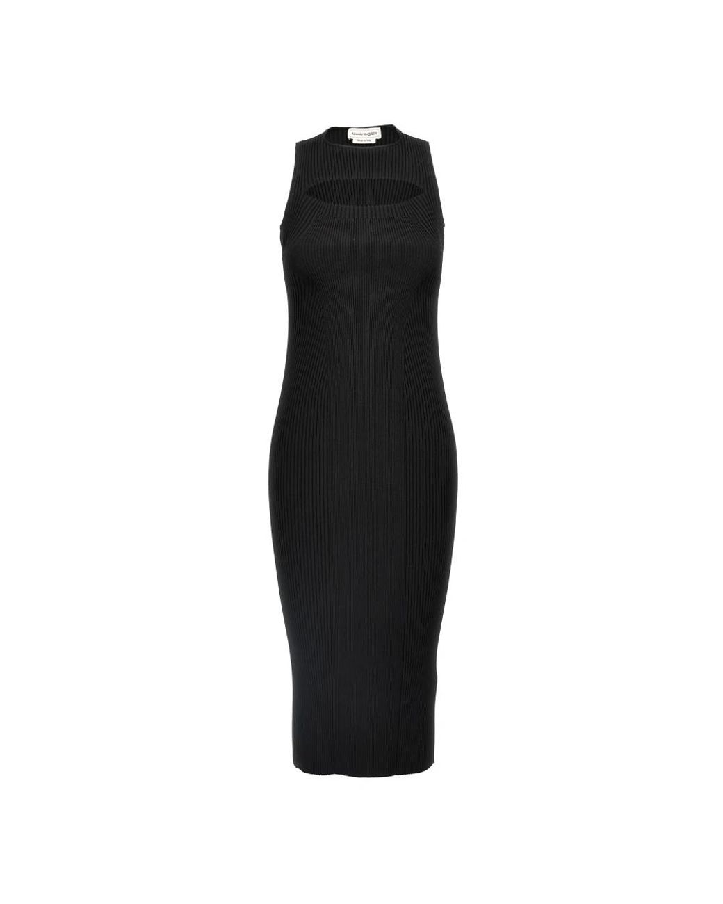 McQueen Black Knitted Dresses