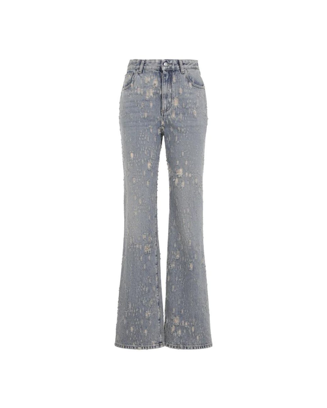 McQueen Distressed Flared Jeans in het Gray
