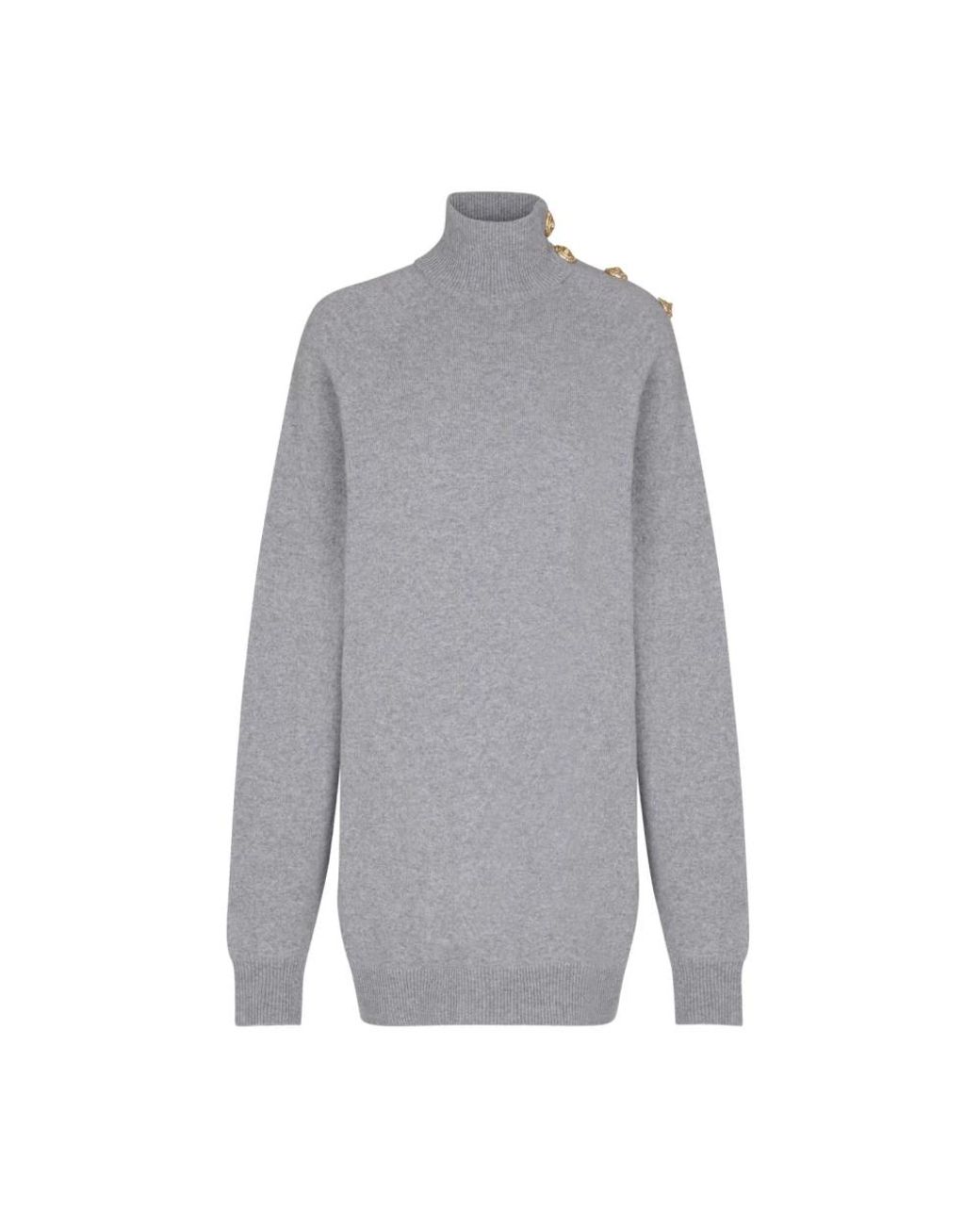 Balmain Gray Knitted Dresses