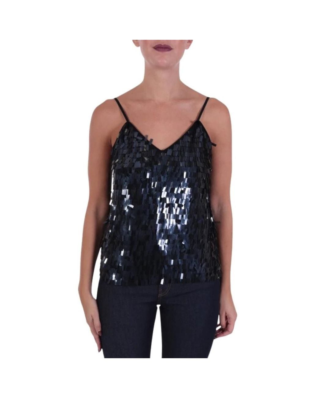 Pinko Black Sleeveless Tops