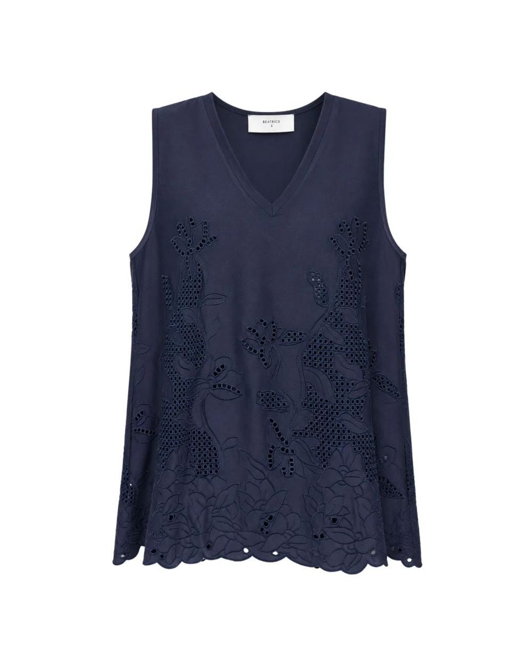 Beatrice B. Blue Sleeveless Tops