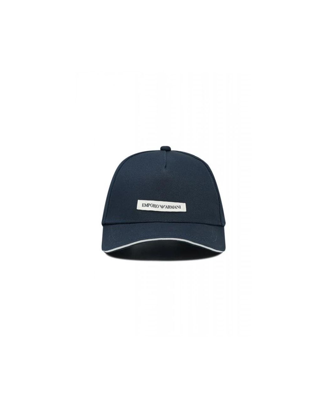 EA7 Accessoires ,Blauw ,Katoen Canvas Baseball Cap in het Blue