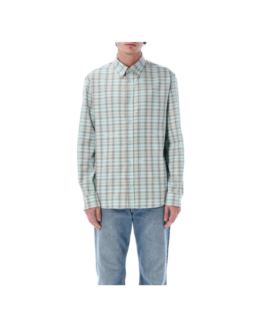Off-White c/o Virgil Abloh Blue Casual Shirts for men
