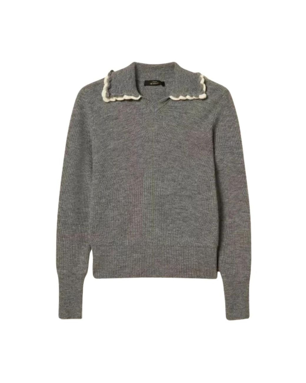 Twinset Gray Round-Neck Knitwear