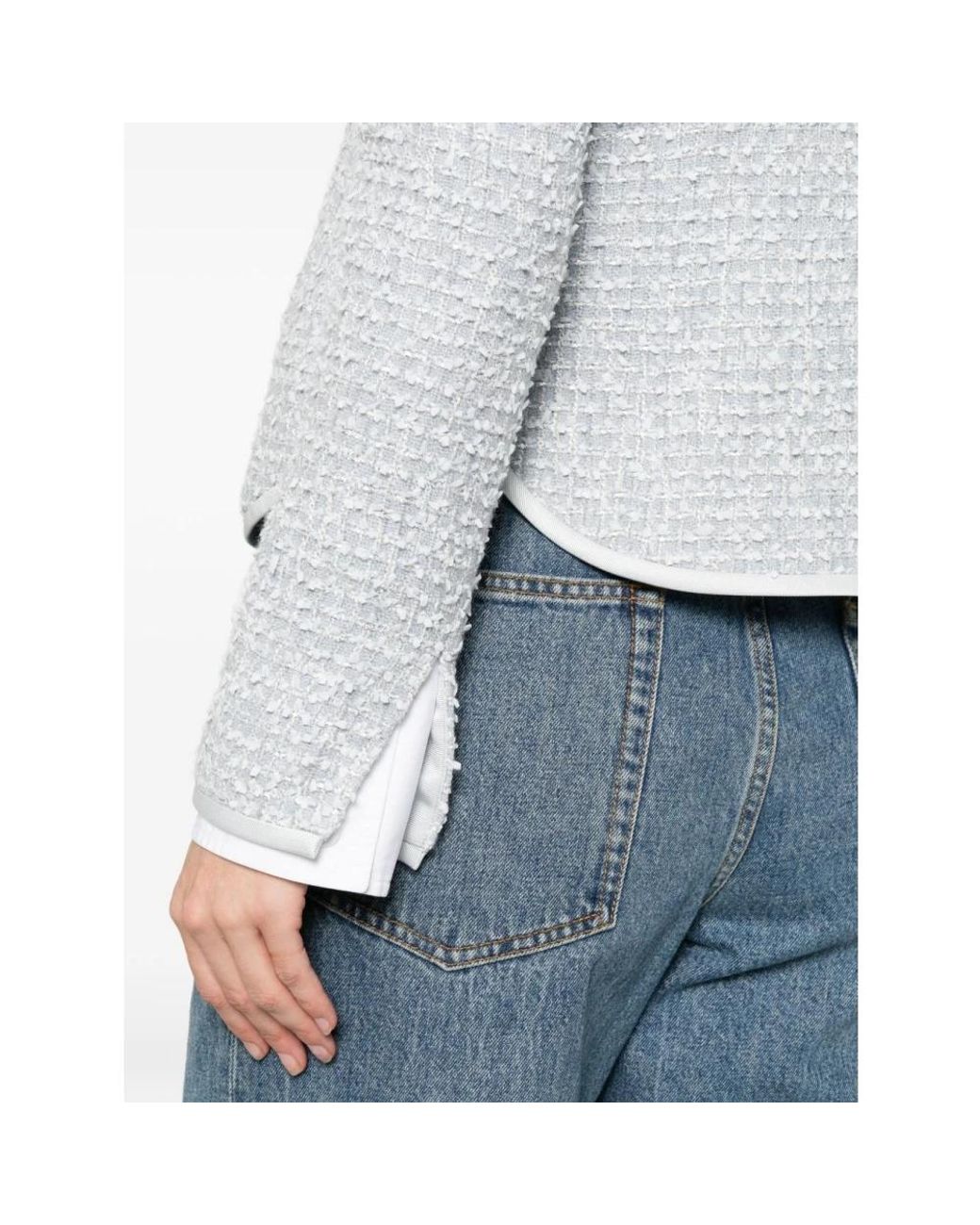 Emporio Armani White Tweed Jackets