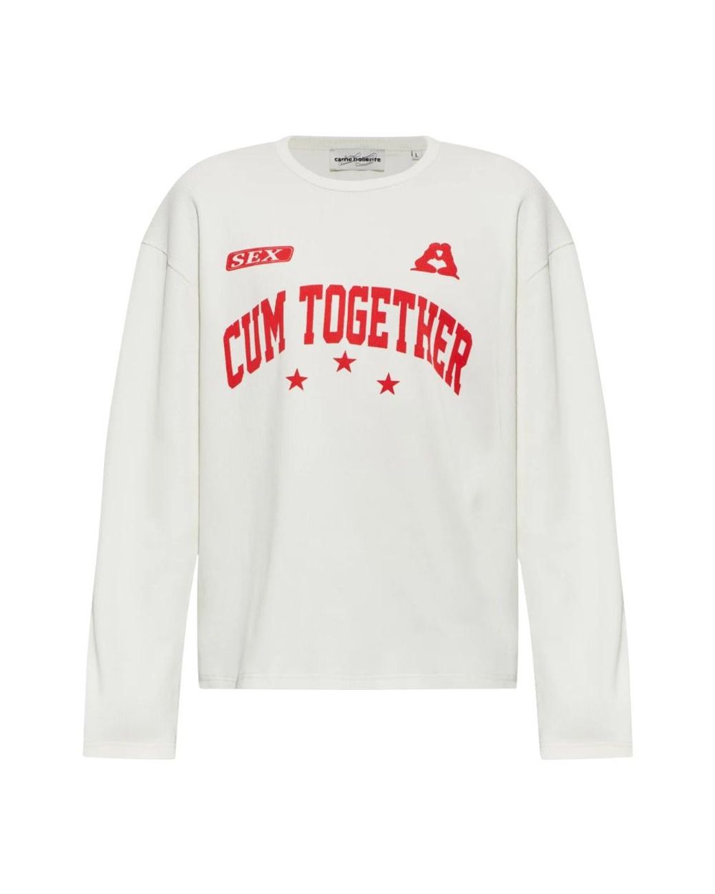 Carne Bollente White Long Sleeve T-Shirts for men