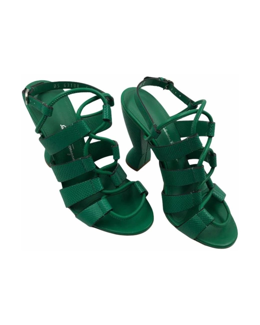 Ferragamo Green High Heel Sandals