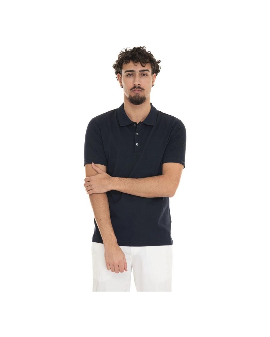 Fay Tops ,Blauw ,Katoen Jersey Polo Shirt Met Armlogo in het Blue voor heren