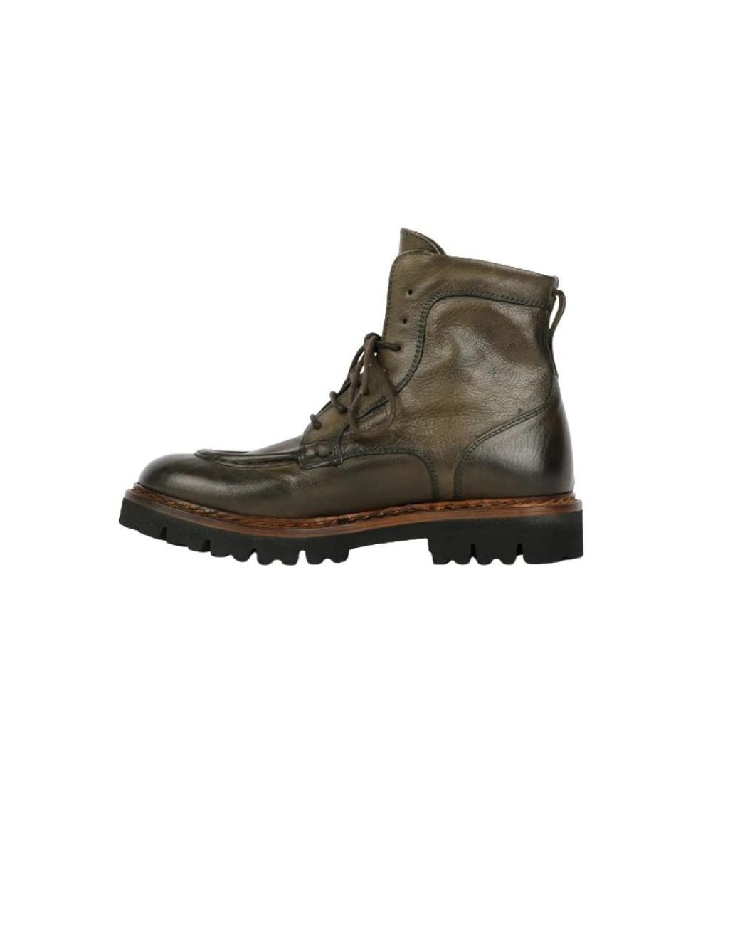 JP/DAVID Green Lace-Up Boots for men