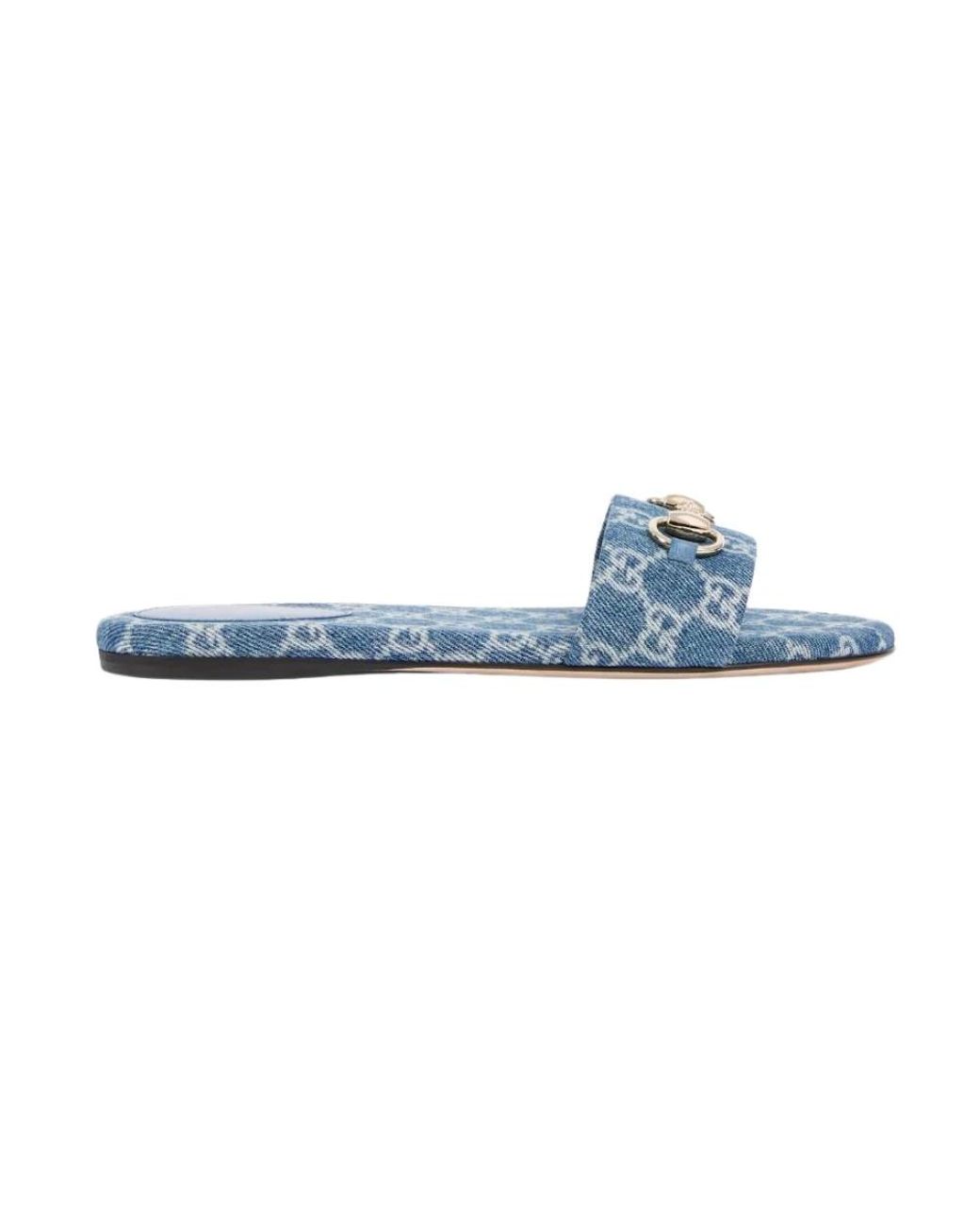 Gucci Blue Sliders
