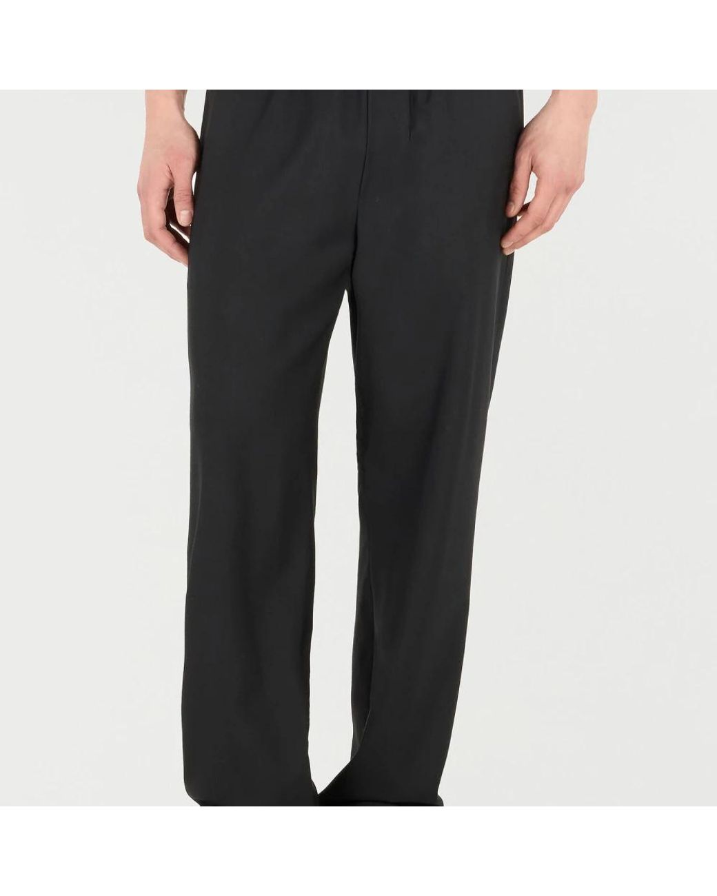 Roberto Cavalli Black Straight Trousers for men