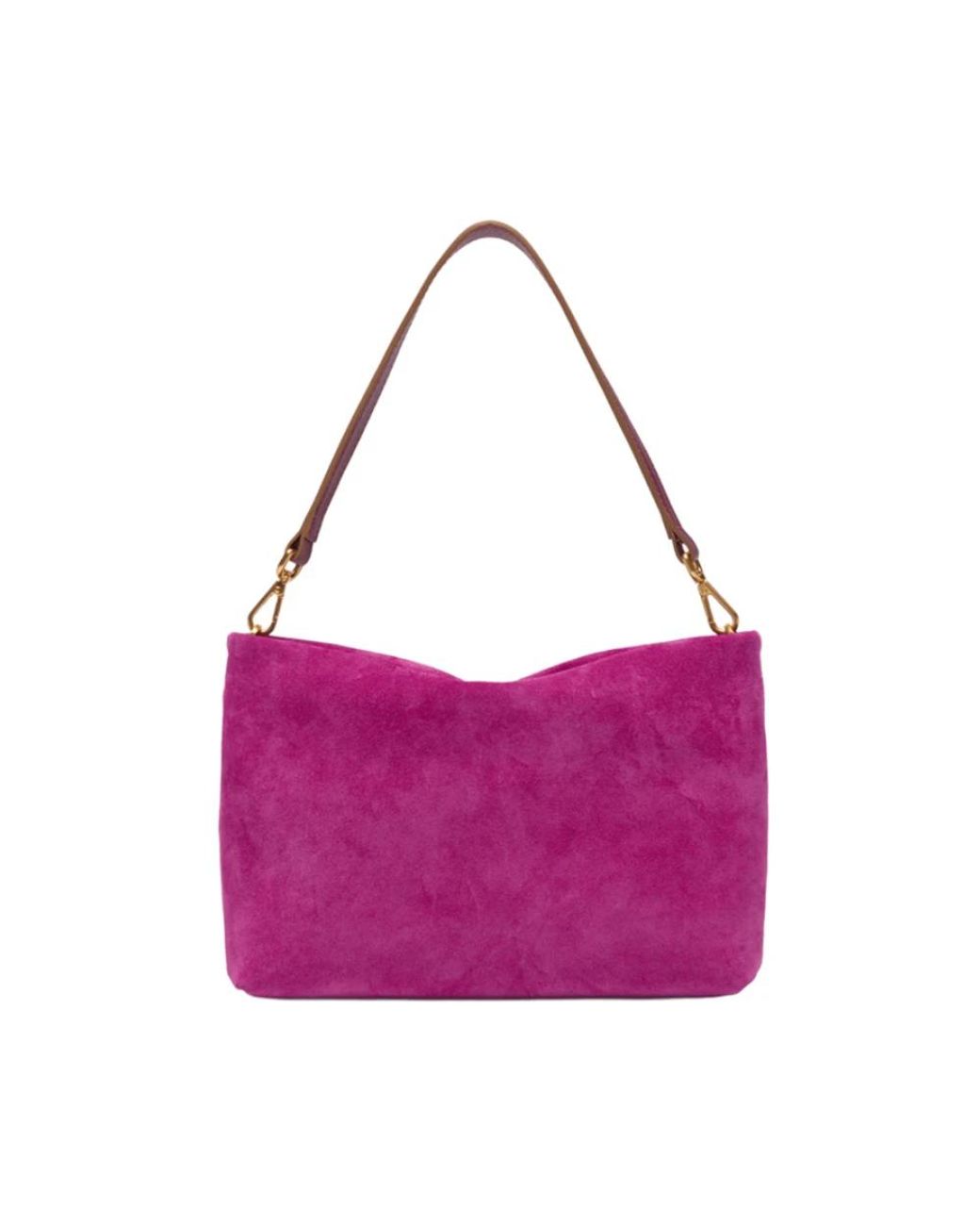 Gianni Chiarini Suède Schoudertas in het Purple