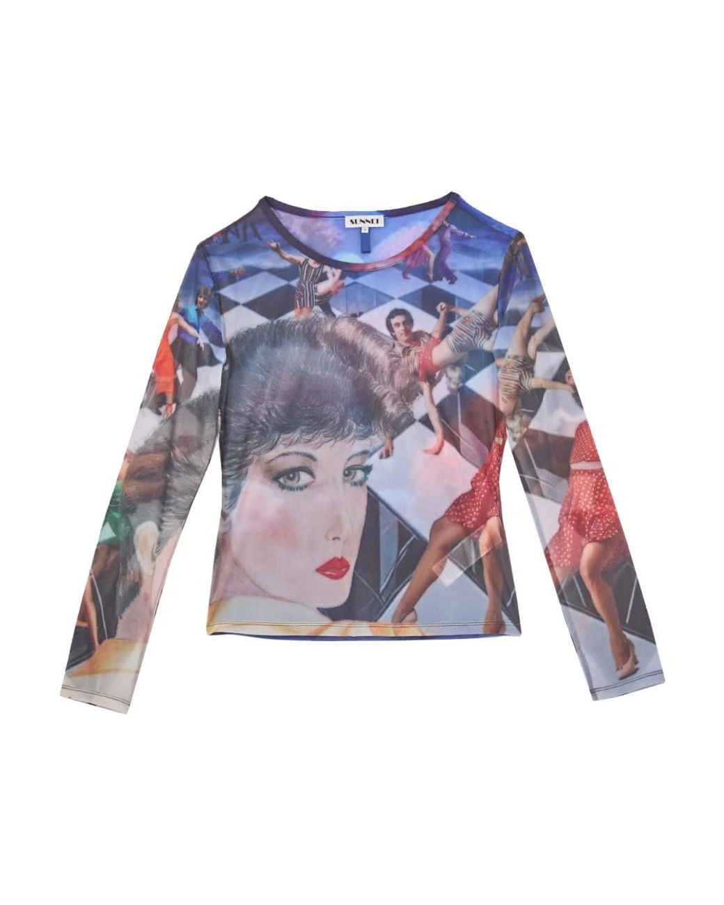 Sunnei Blue Long Sleeve T-Shirts