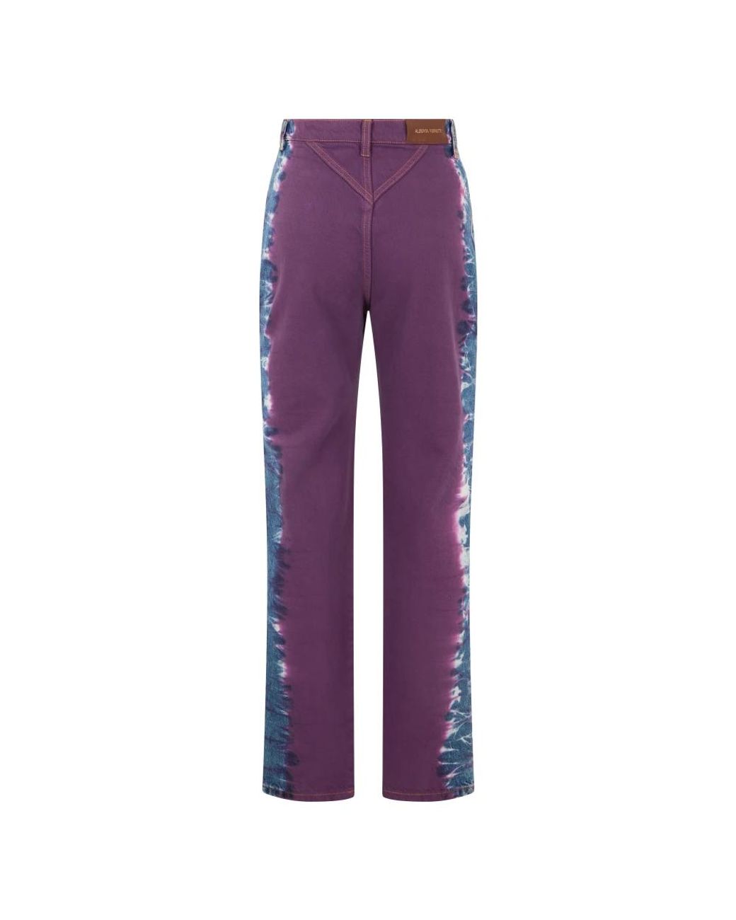 Alberta Ferretti Purple Straight Fit Jeans
