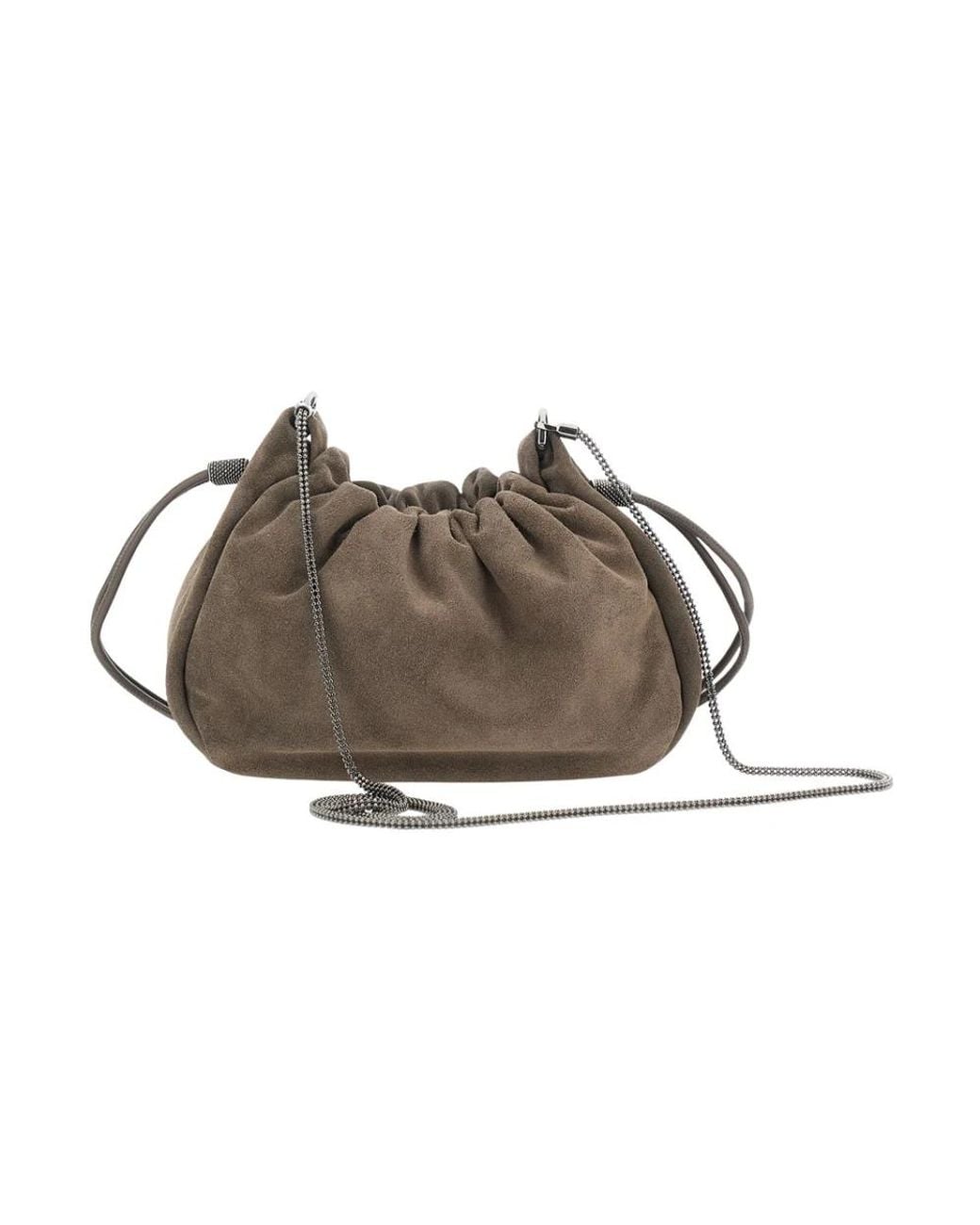 Brunello Cucinelli Brown Bucket Mellow Mini