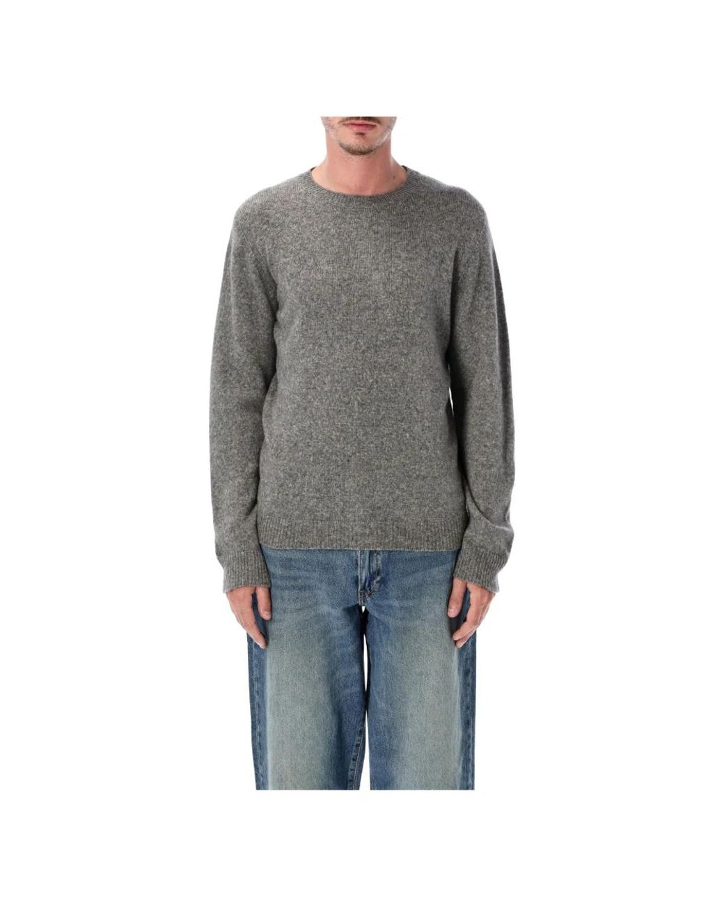 Roberto Collina Gray Round-Neck Knitwear for men