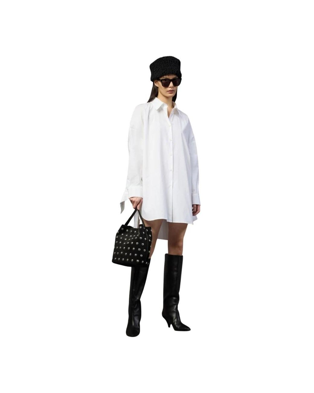 Liviana Conti White Shirt Dresses