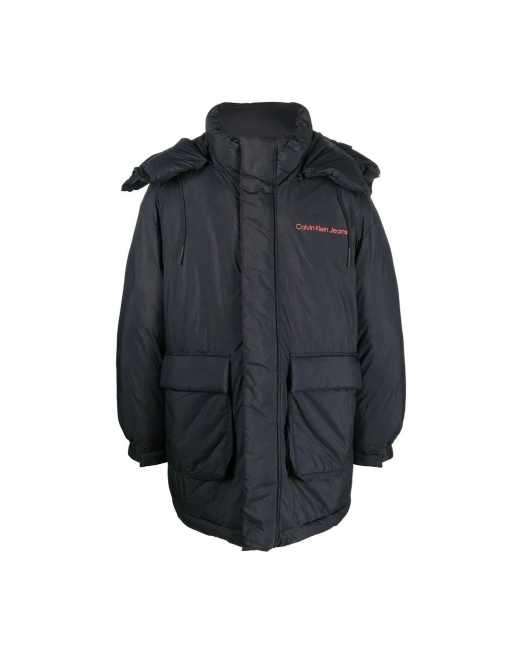 Calvin Klein Jassen ,Zwart ,Nylon Zwarte Puffer Donsjas in het Black voor heren