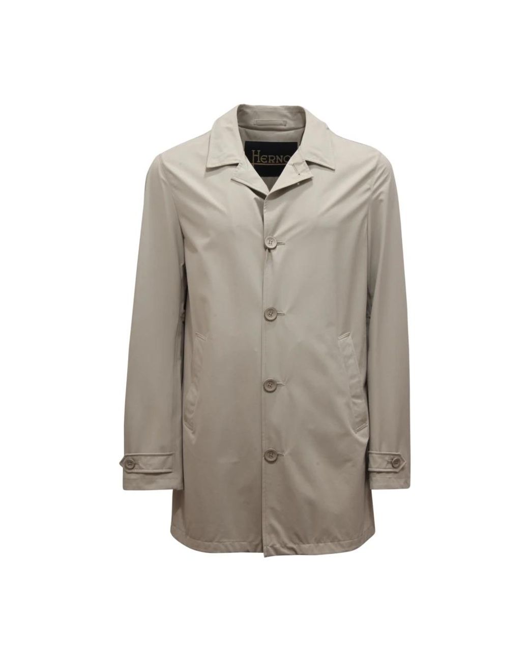 Single-Breasted Coats Herno pour homme en coloris Gray