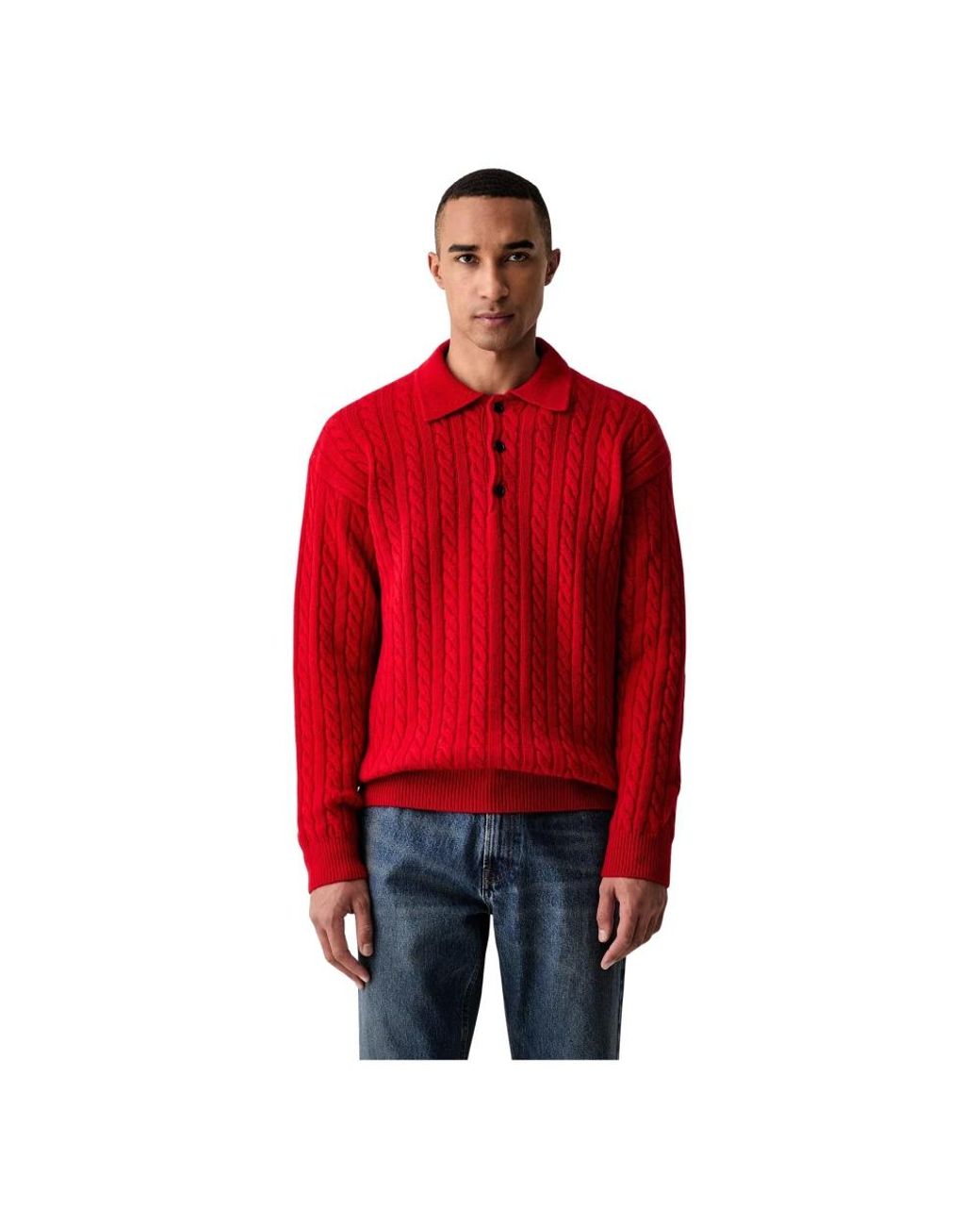 MSGM Rundhals-Strickpullover in Red für Herren