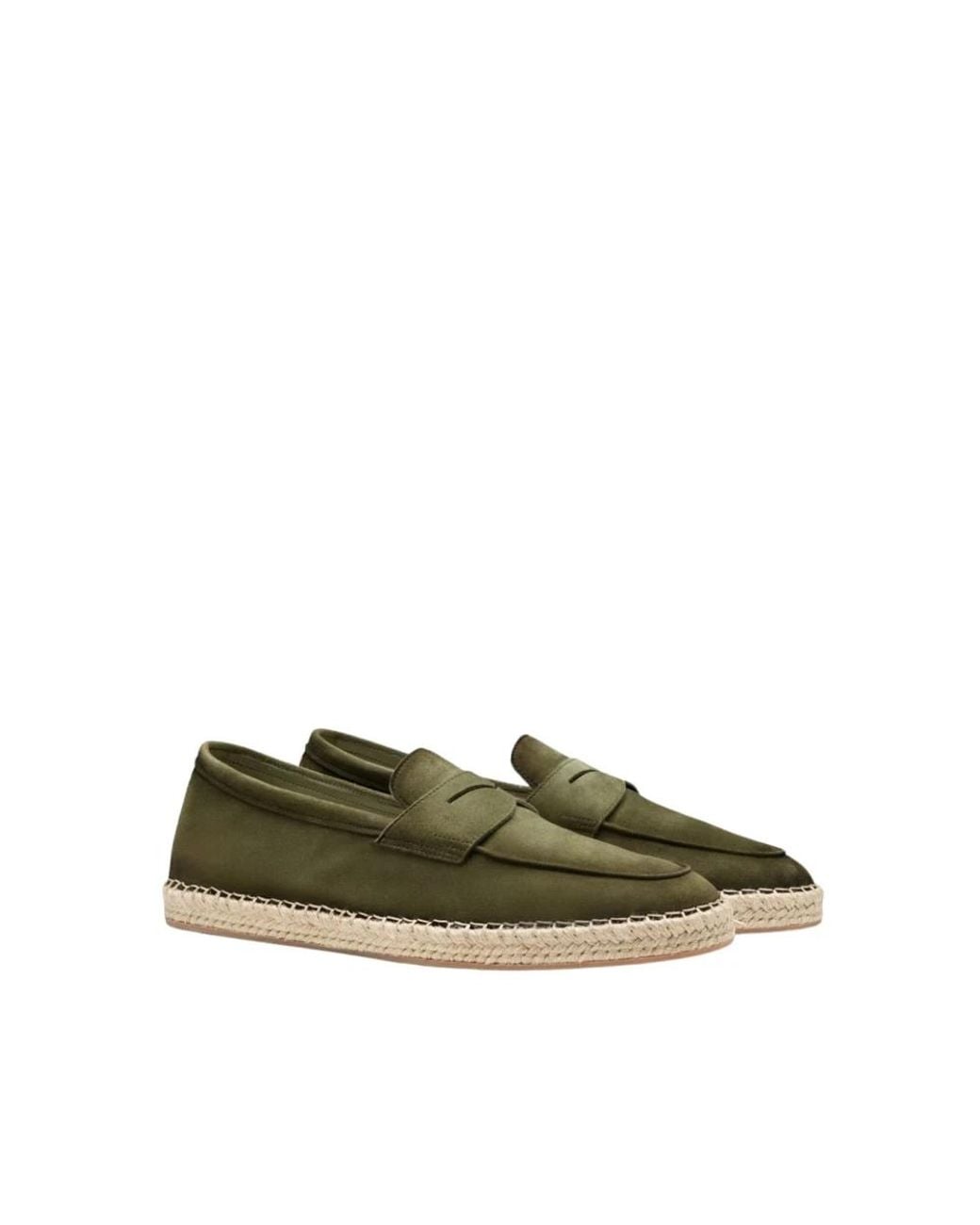 Santoni Green Loafers for men