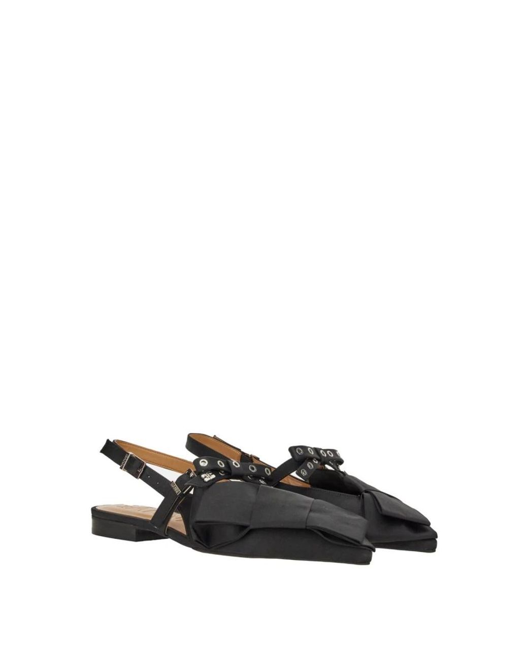 Ganni Black Ballerinas