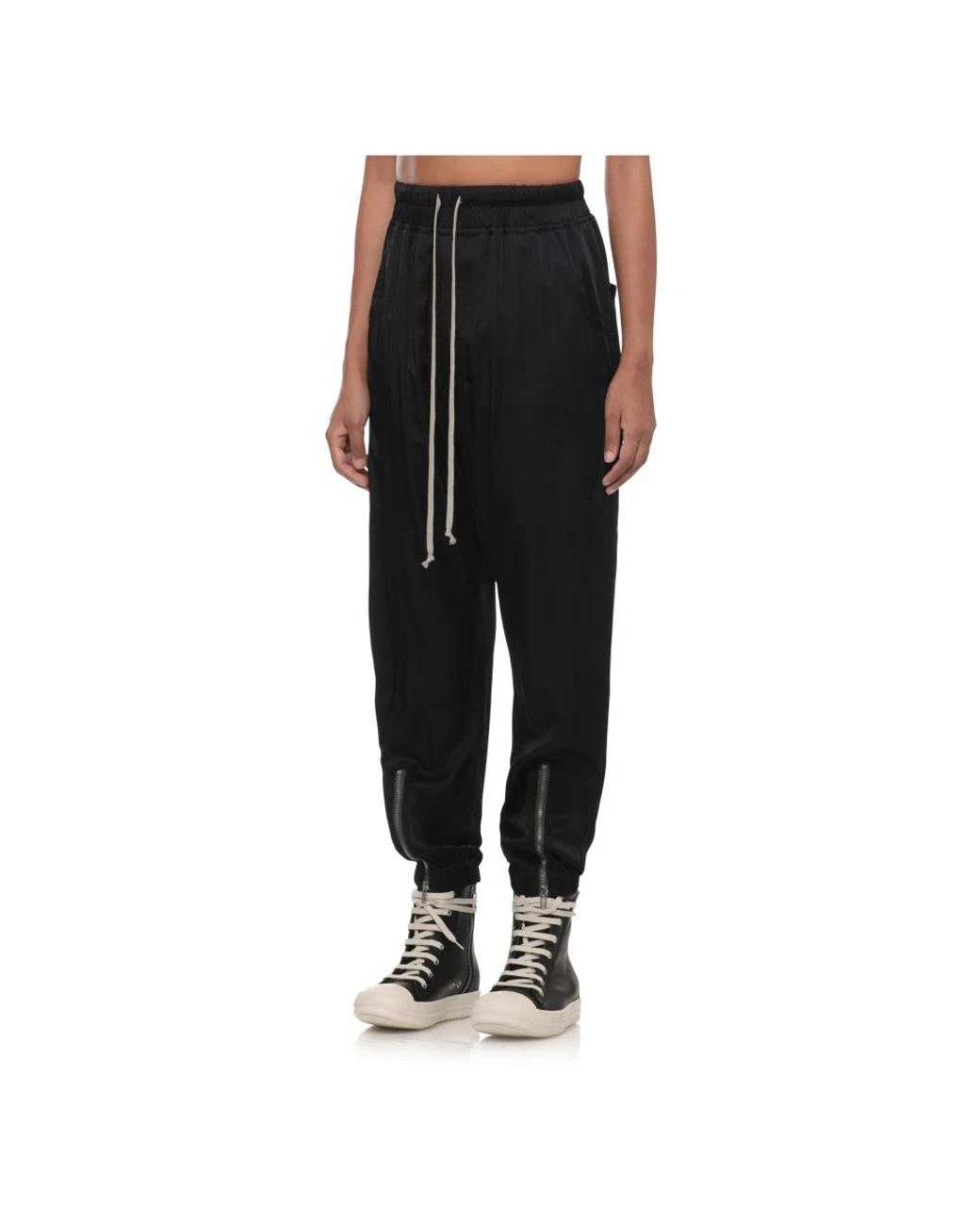 Rick Owens Black Slim-Fit Trousers