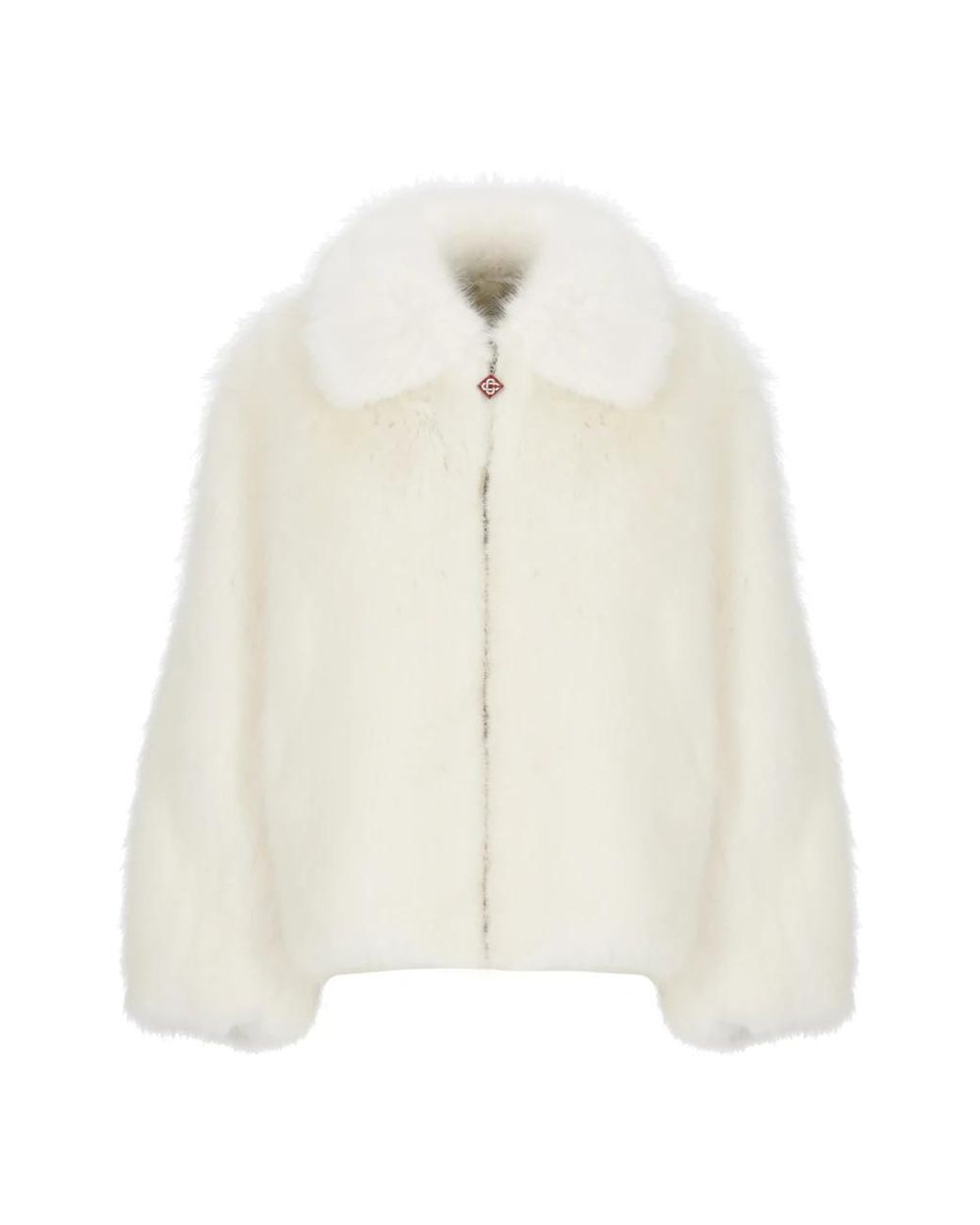 Casablanca White Faux Fur & Shearling Jackets