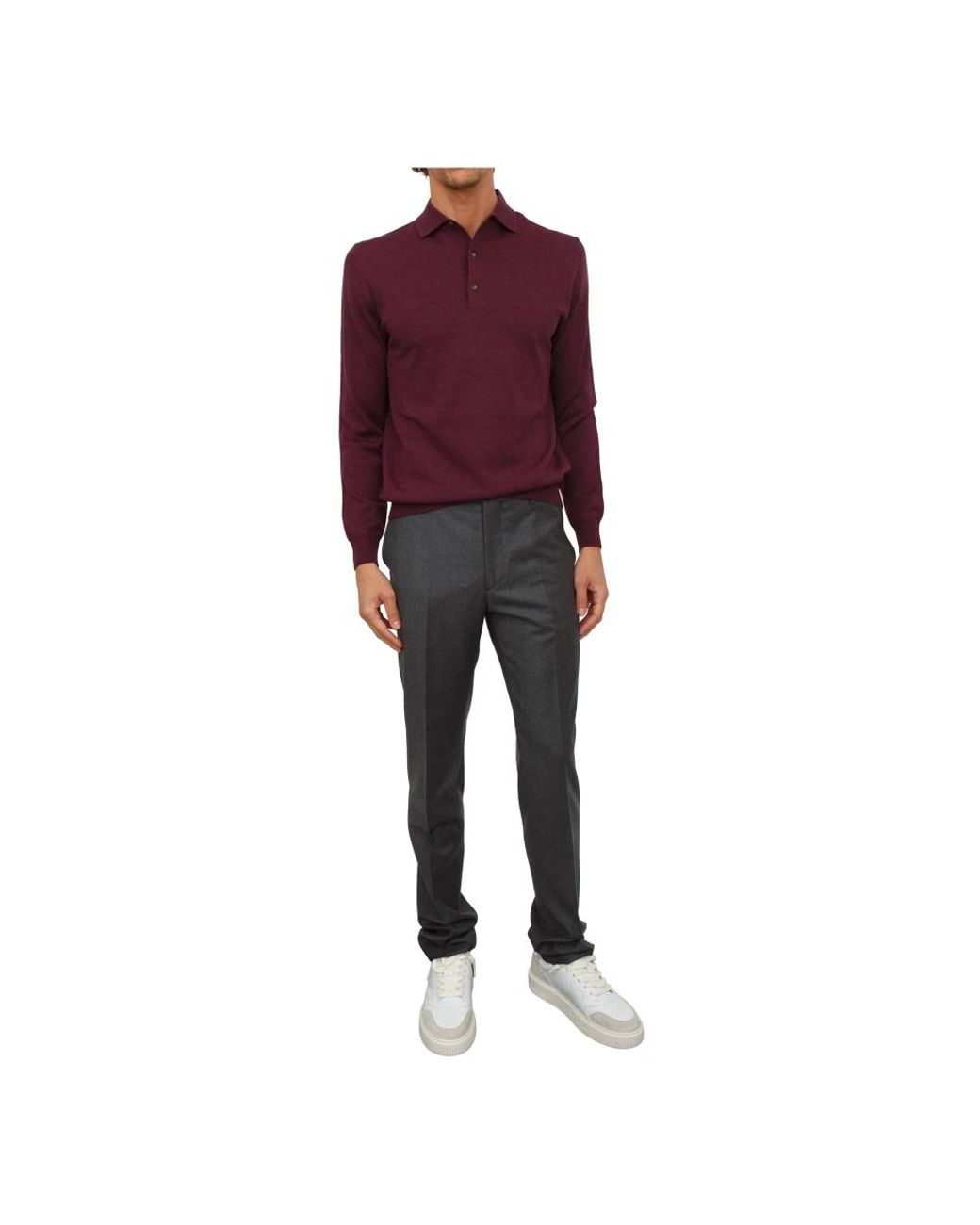 Etro Purple Round-Neck Knitwear for men