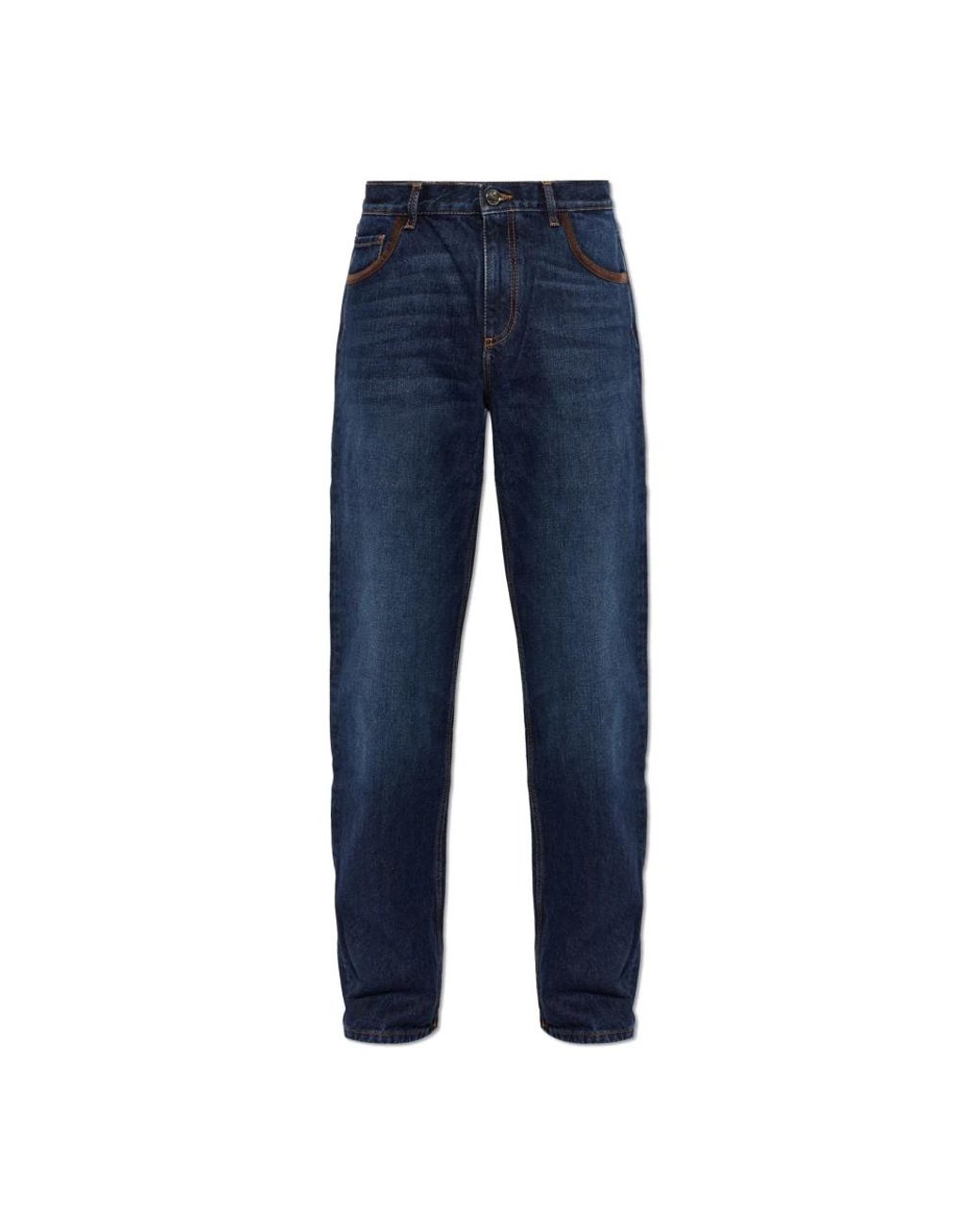 Etro Blue Straight Fit Jeans for men