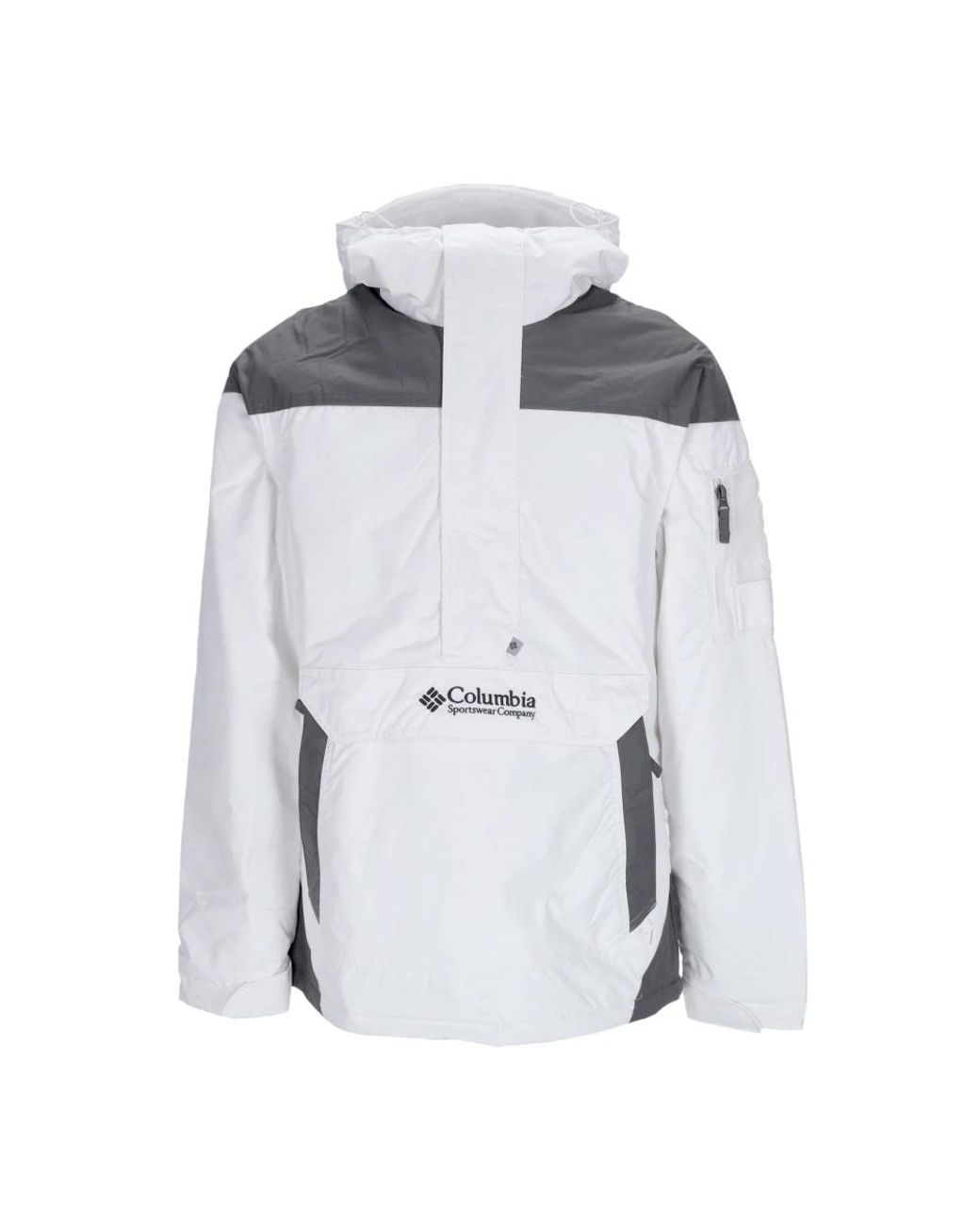 Columbia Jassen ,Wit ,Polyester Witte Anorak Pullover Jas Met Hoge Hals in het Blue voor heren