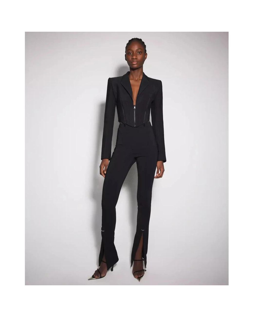Mugler Black Wide Trousers