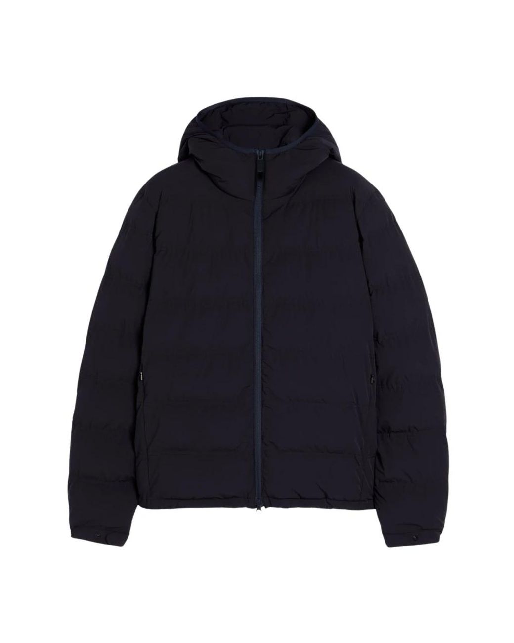 Aspesi Jassen ,Blauw ,Nylon Gewatteerd Nylon Jack Met Capuchon in het Blue voor heren