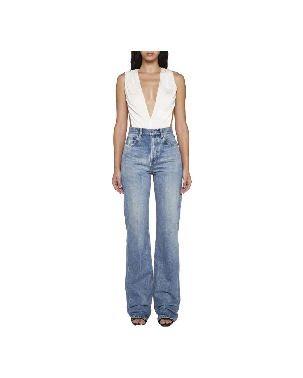 Saint Laurent White Full-Body
