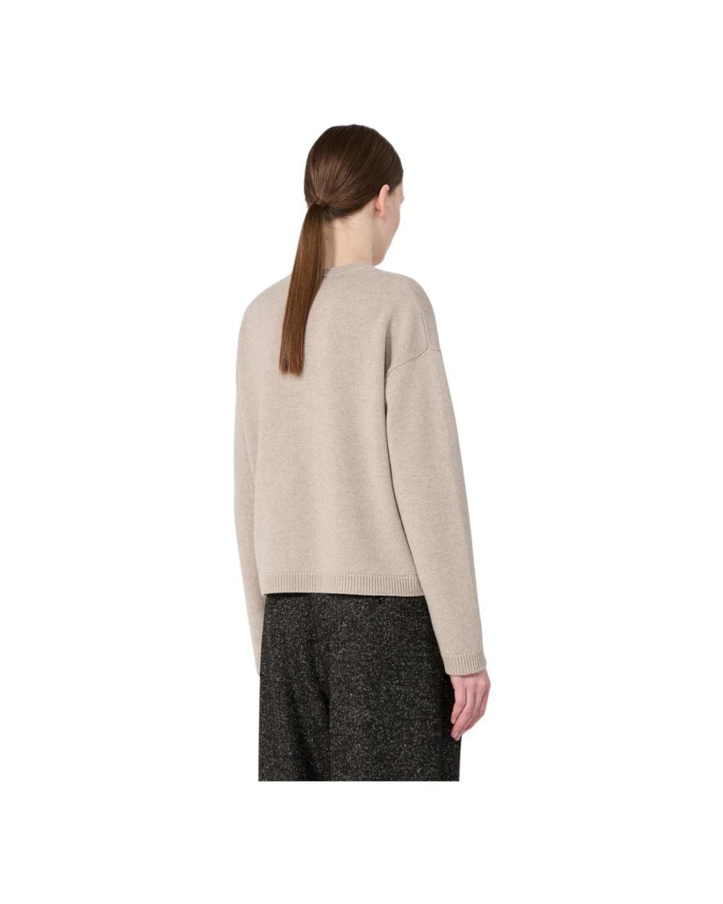Max Mara Natural Round-Neck Knitwear