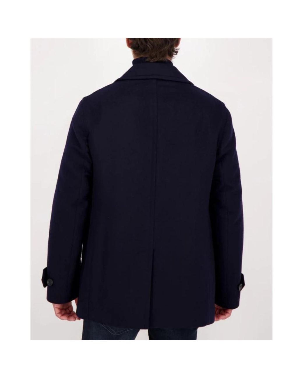 Slowear Blue Double-Breasted Coats for men