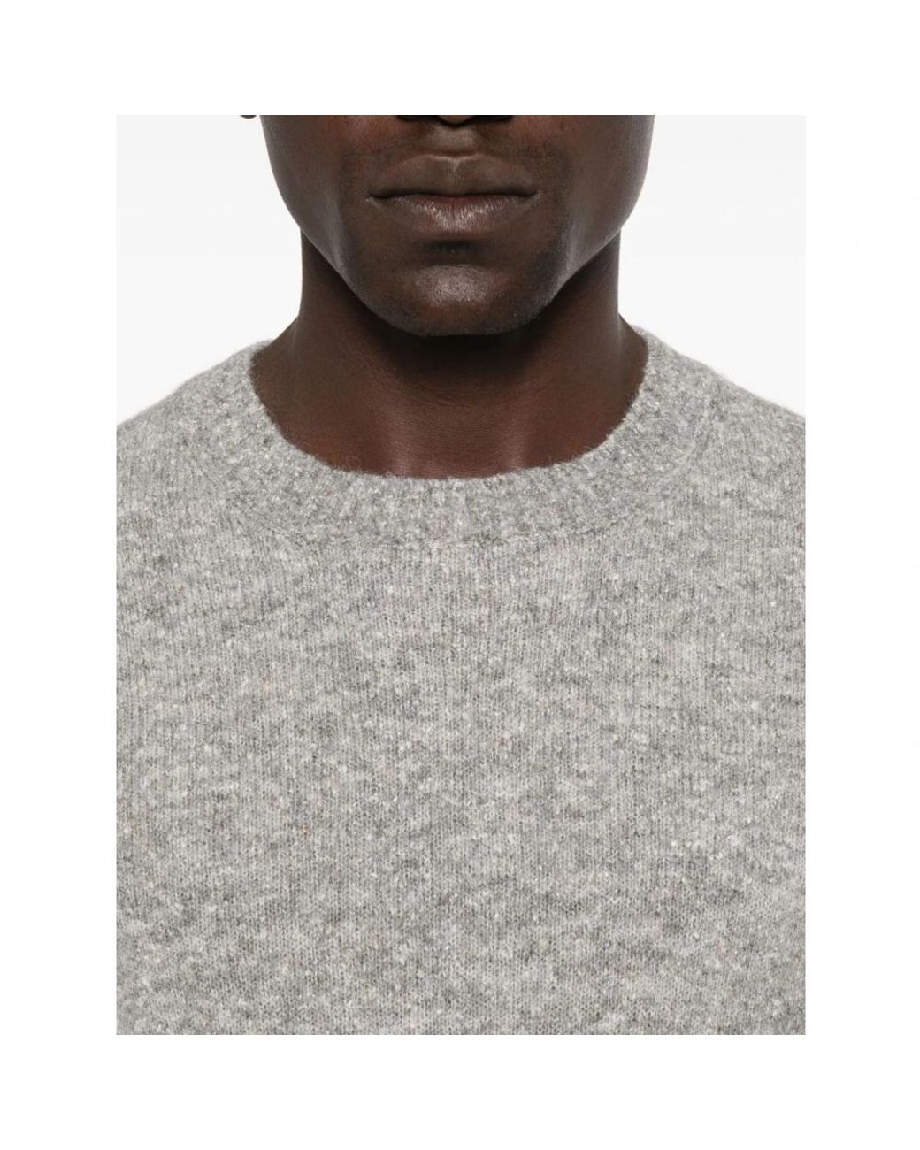 Brunello Cucinelli Gray Round-Neck Knitwear for men