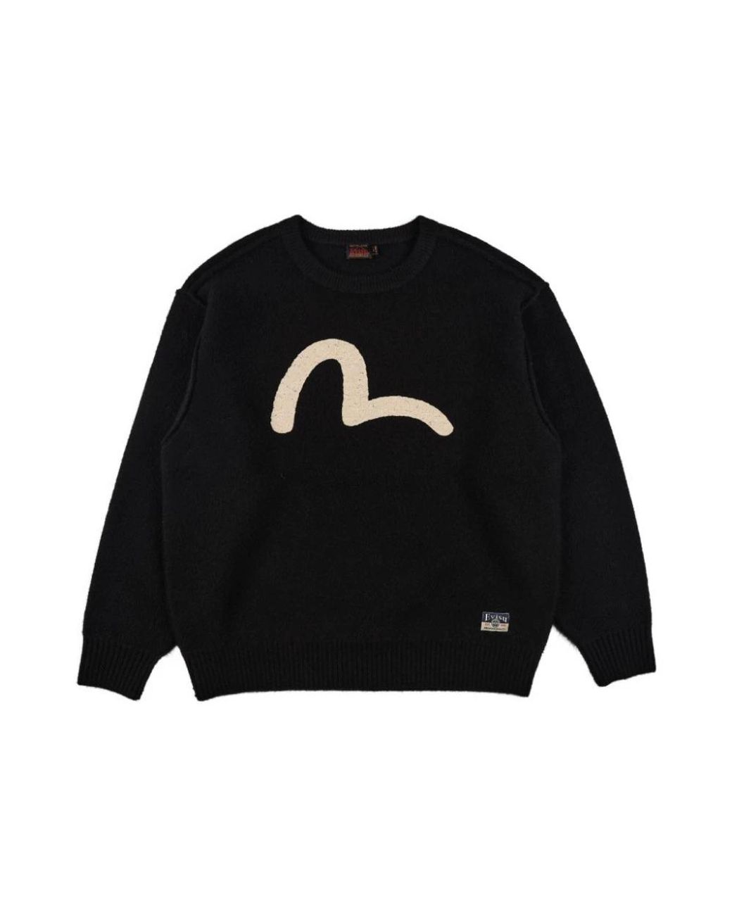 Evisu Logo Emb Pullover in Black für Herren