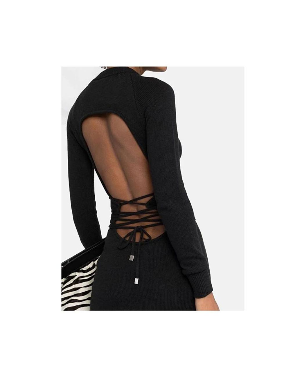 The Attico Black Knitted Dresses