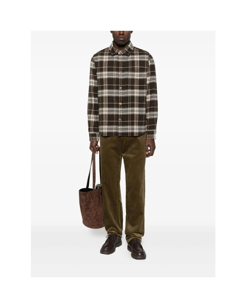 Les Deux Green Straight Trousers for men