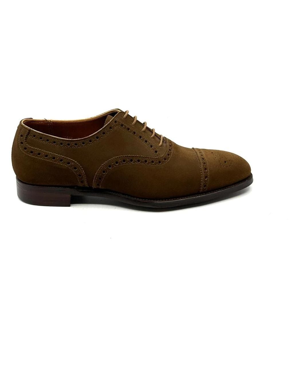 Crockett and Jones Brown Laced Shoes for men