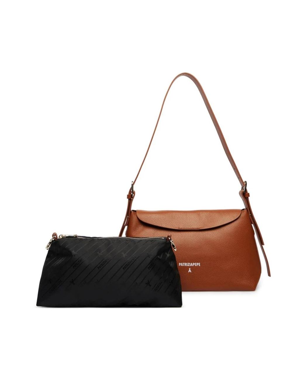 Patrizia Pepe Brown Shoulder Bags