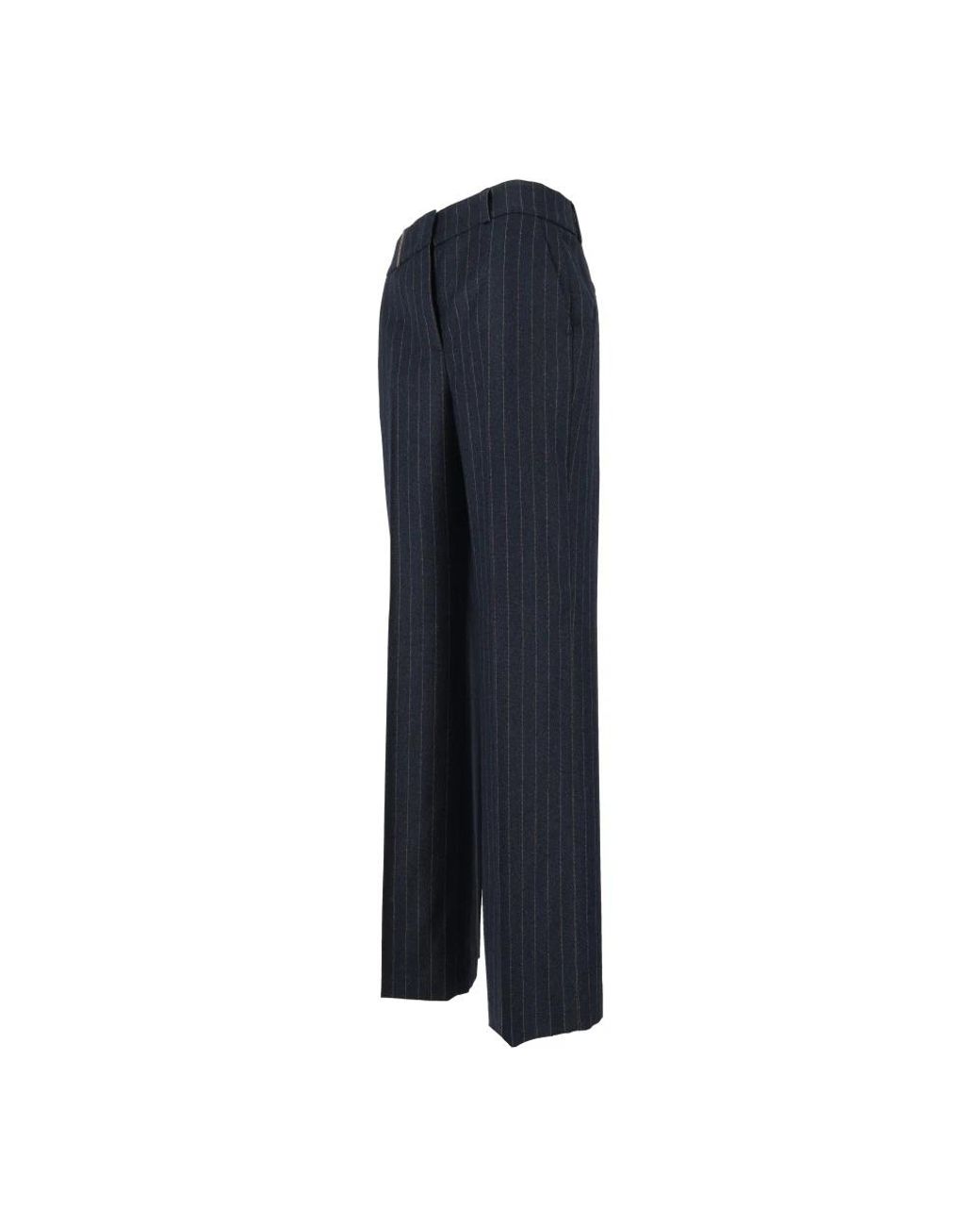 Peserico Blue Wide Trousers