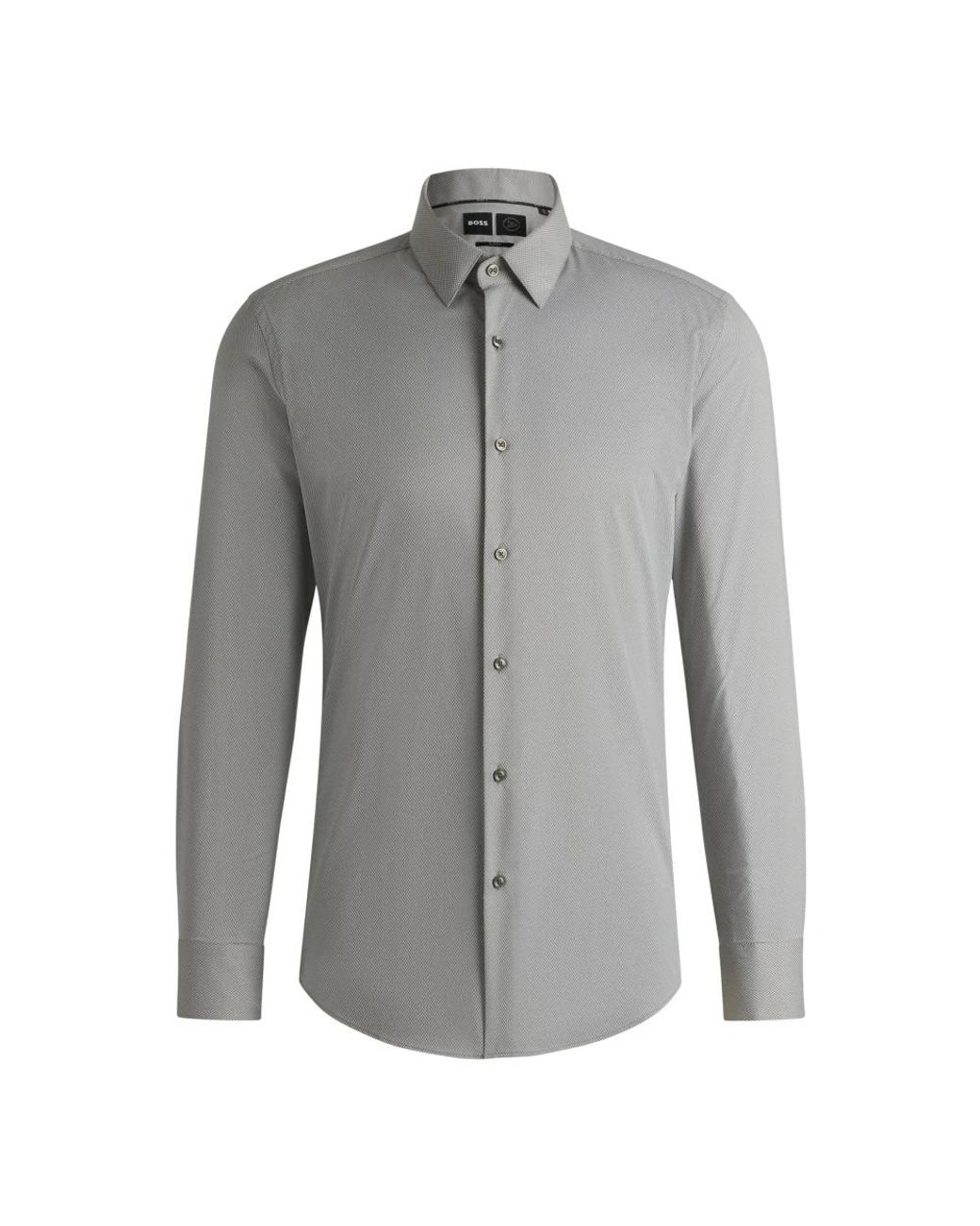 Boss Gray Formal Shirts for men